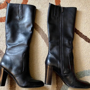 Nine West Black Sabora Tall Boots Size 10